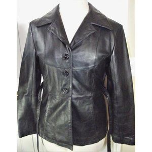 WILSON MAXIM WOMEN BLACK LEATHER L 3/4